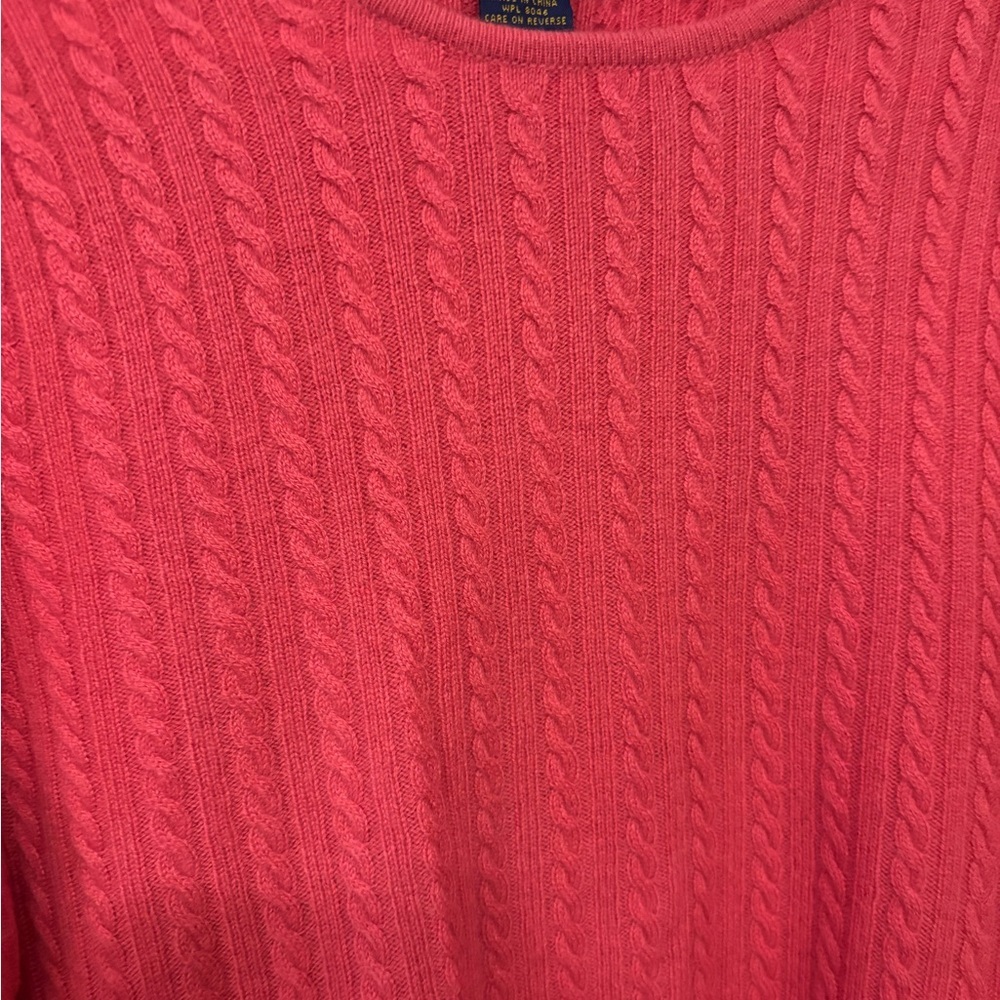 Charter Club 100% Cashmere cable knit pink sweater size S - Picture 7 of 9